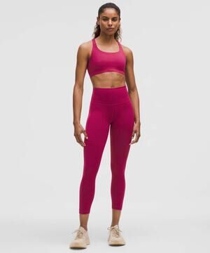 Lululemon Wunder Train High-Rise Crop 23" Magenta Smoke Size 14